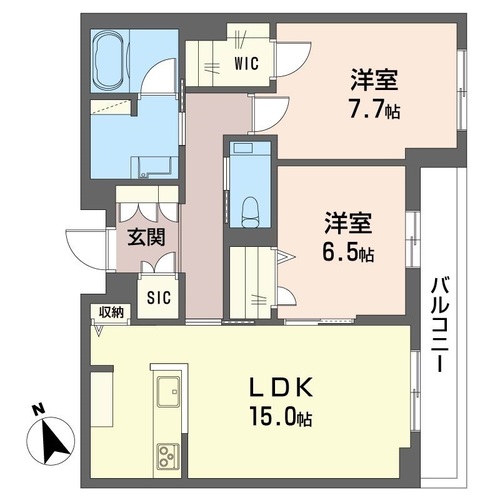 シャーメゾンステージ綱島の間取り