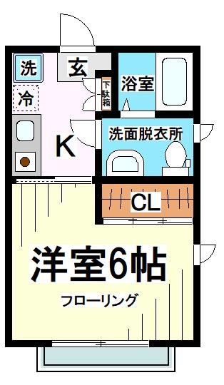 世田谷区赤堤のアパートの間取り