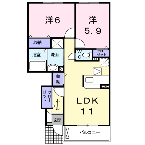 アパシーブレ　II番館の間取り