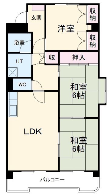 瀬戸市西米泉町のマンションの間取り