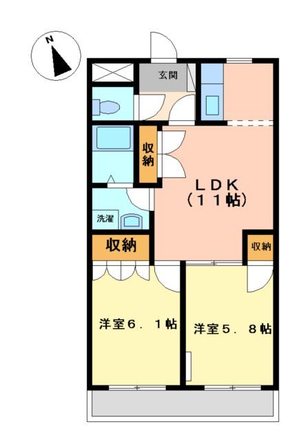 沼津市北今沢のマンションの間取り