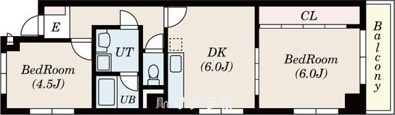 名古屋市西区那古野のマンションの間取り