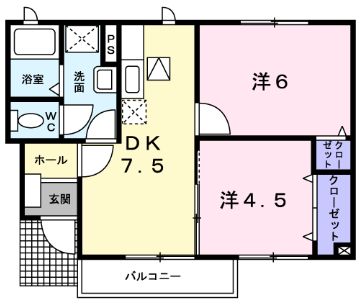 レジデンス　ハナナの間取り