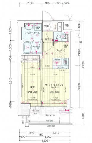 プレサンス新大阪ジェイズの間取り