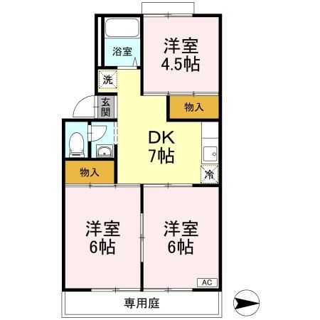 コーポハピネス　A棟の間取り