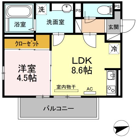 クレイン上荒田の間取り