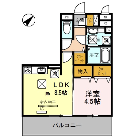 D-room野崎の間取り