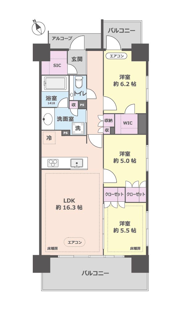 プラウド二子玉川の間取り