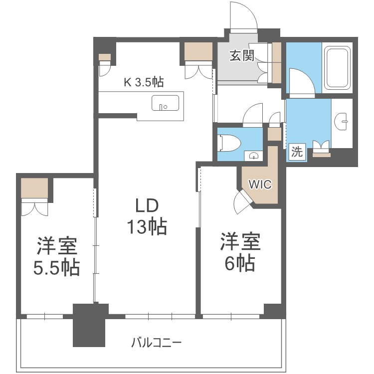 ライオンズタワー札幌の間取り