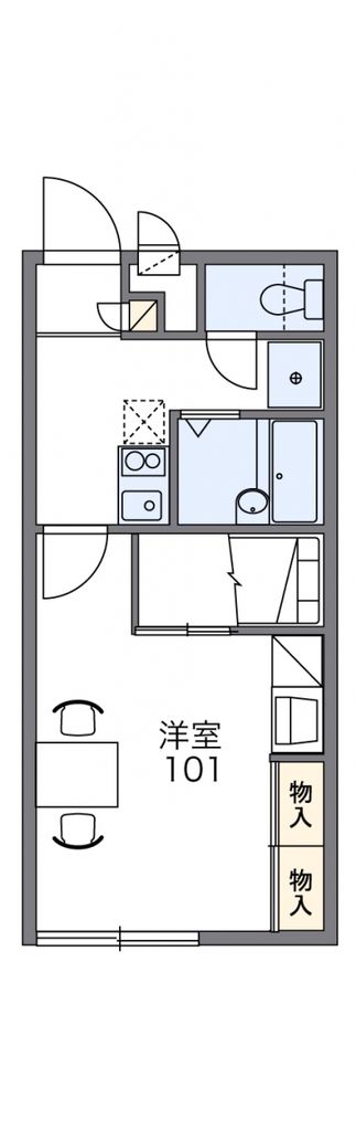 本庄市下野堂のアパートの間取り