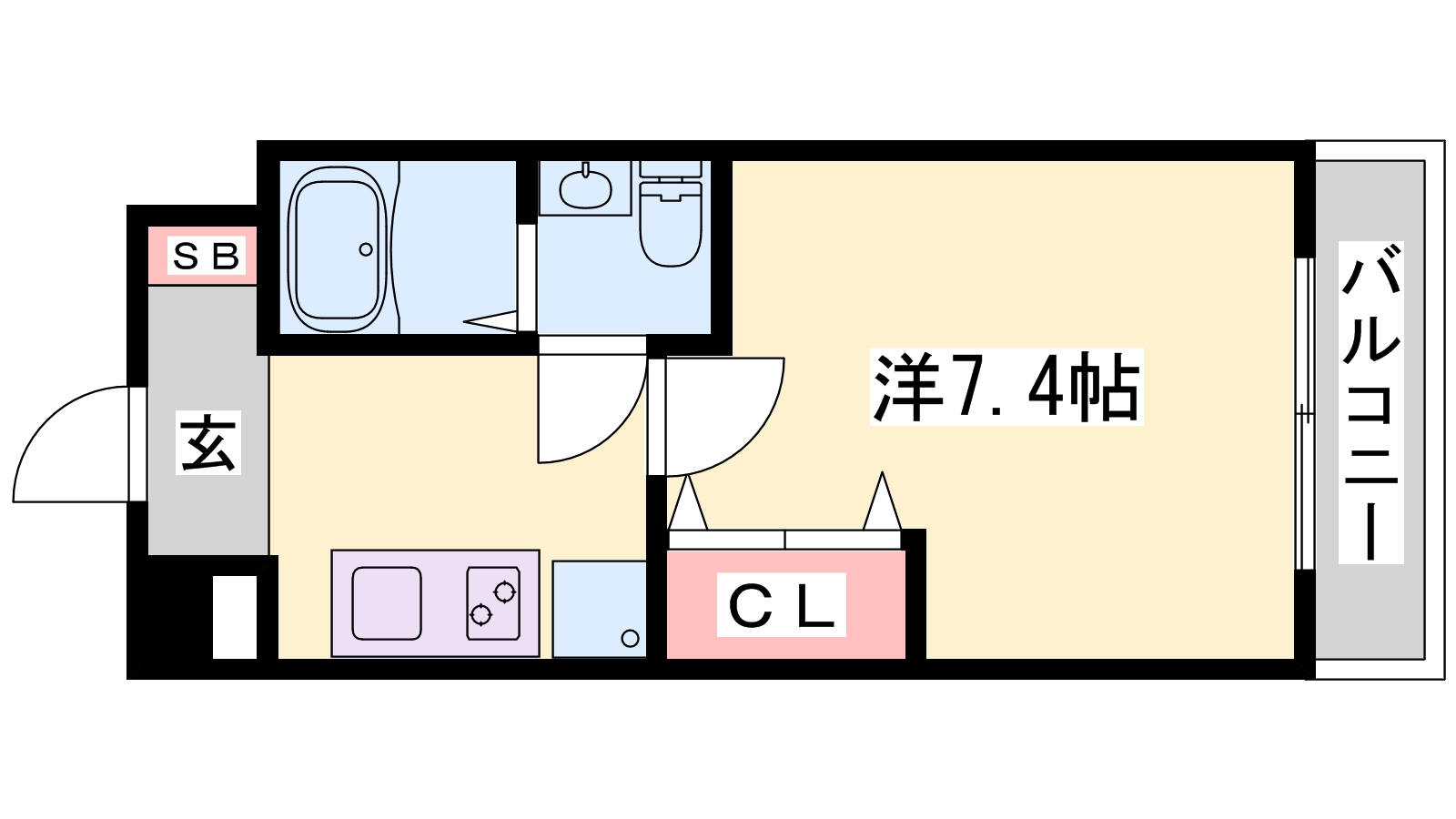 姫路市南町のマンションの間取り