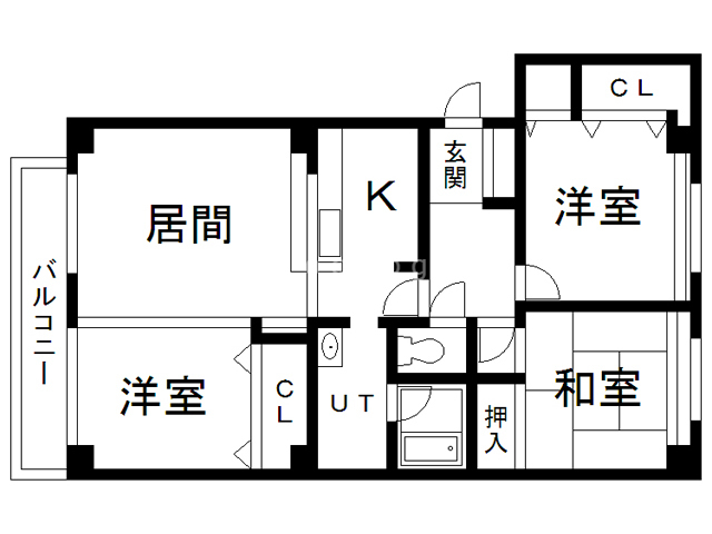 エスティ三番舘　３号館の間取り