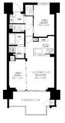 港区港南のマンションの間取り