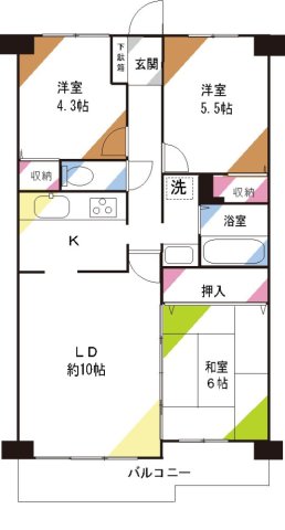 ラミーユ大宮ハイライズルナール棟の間取り