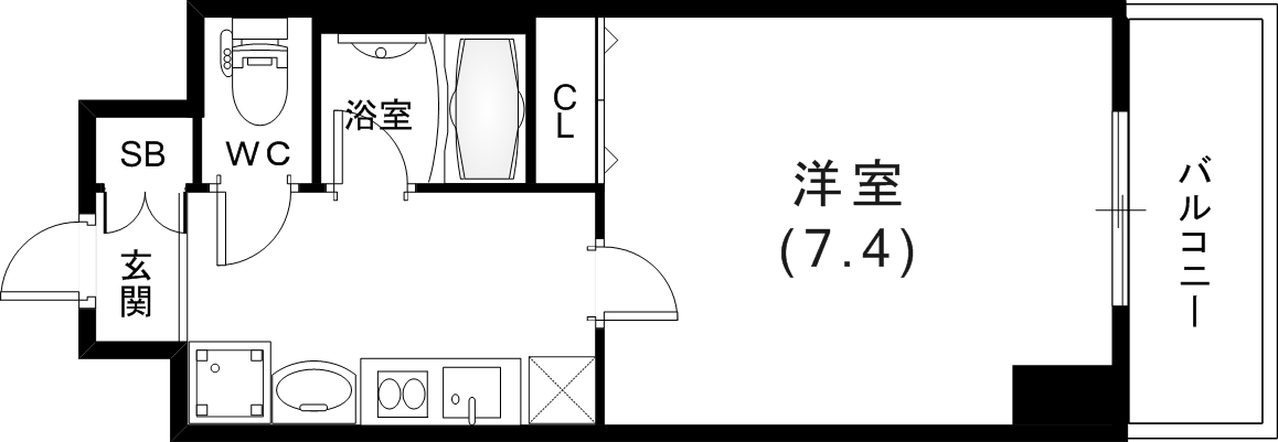 パークビュー王子駅前の間取り