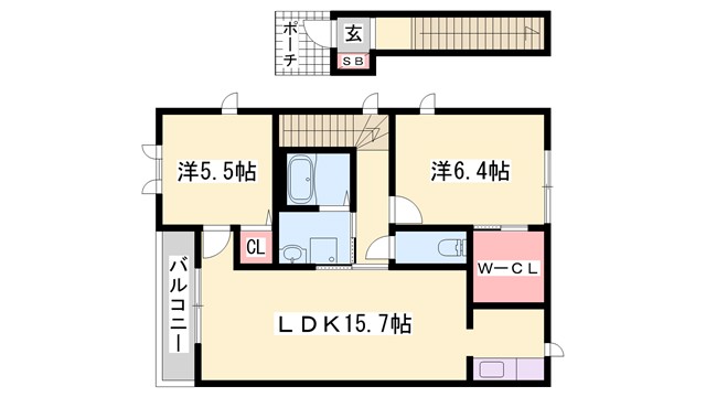 クレール・メゾンＡ棟の間取り