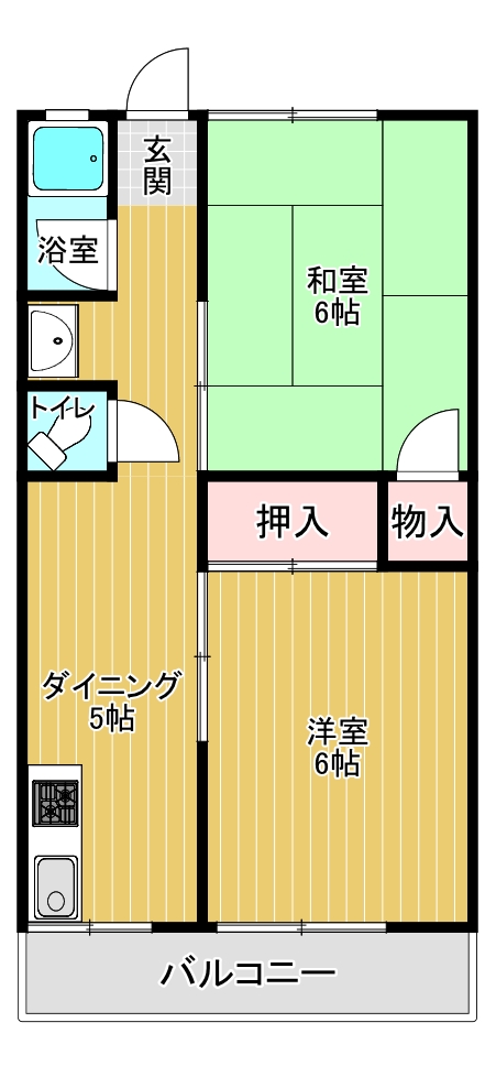 明神マンション２号の間取り