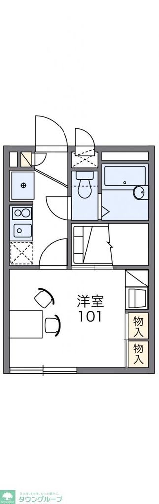 レオパレスエスポワール　Ｋの間取り