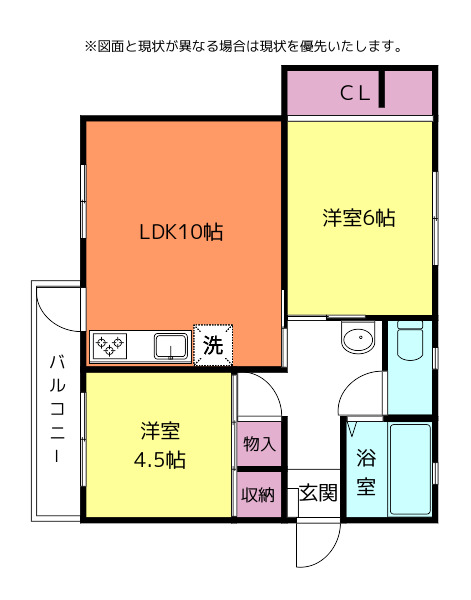 五福ユニバーシティの間取り