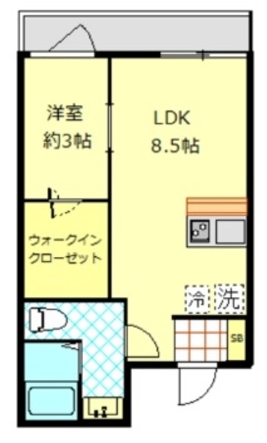 【ベルエクラ蒲田の間取り】