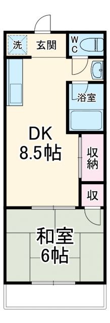 横浜市港南区港南のマンションの間取り