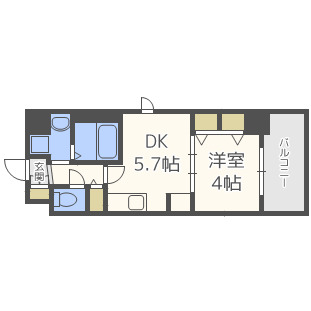 大阪市中央区農人橋のマンションの間取り