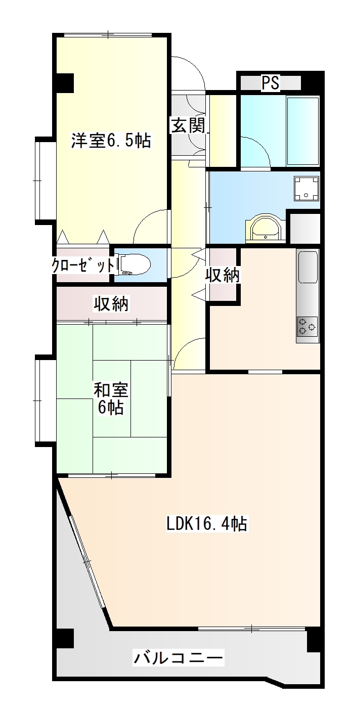 仙台市泉区八乙女のマンションの間取り