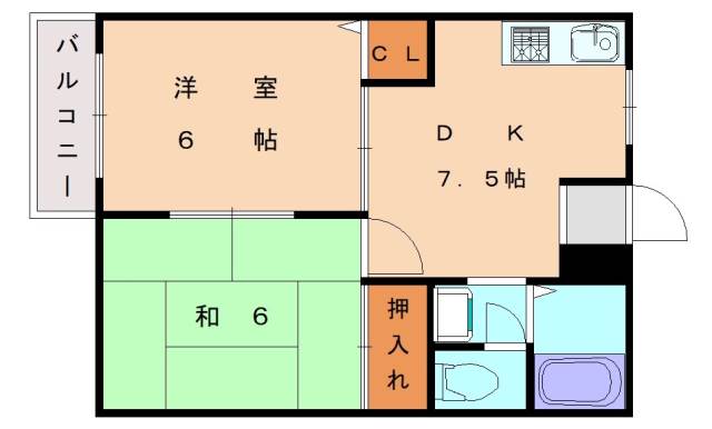 コーポ上府IIの間取り