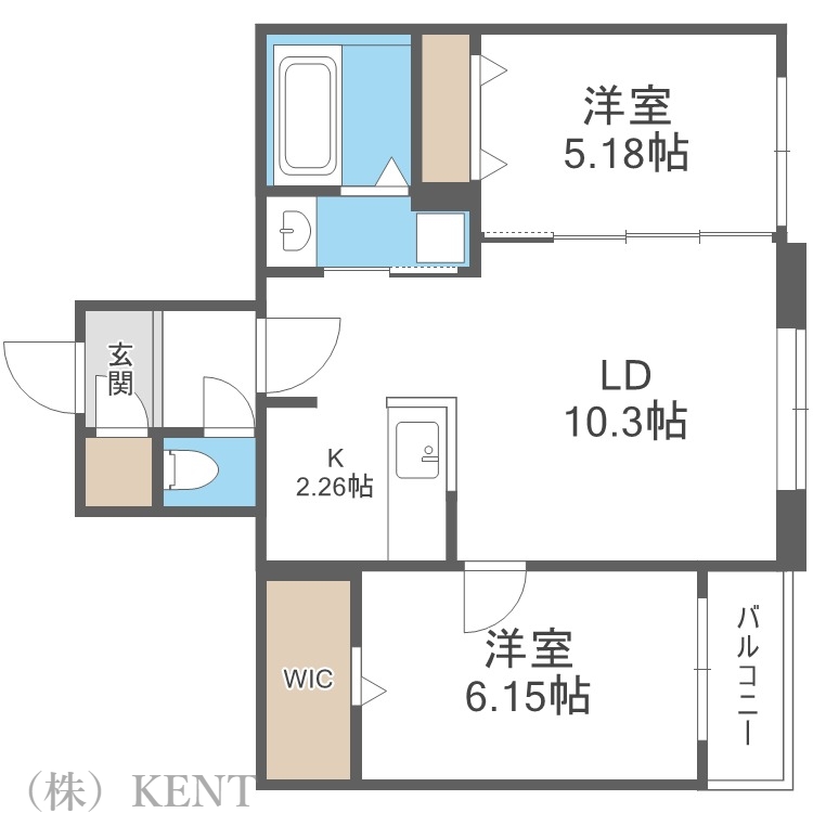 S-RESIDENCE琴似本通avantaの間取り