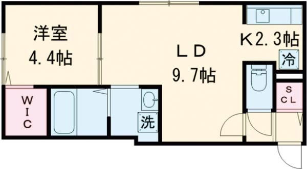 千歳市北栄のマンションの間取り