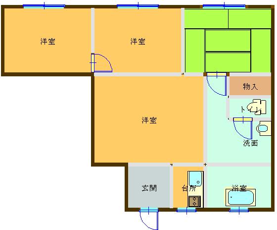 リッチハイツ大淀の間取り