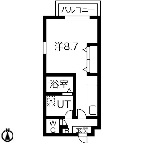 名古屋市西区上名古屋のアパートの間取り