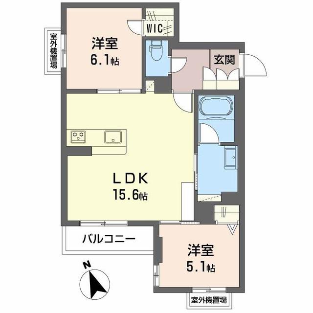 シャーメゾン　ブランヴェール住之江の間取り