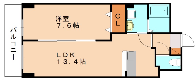 福岡市博多区井相田のマンションの間取り