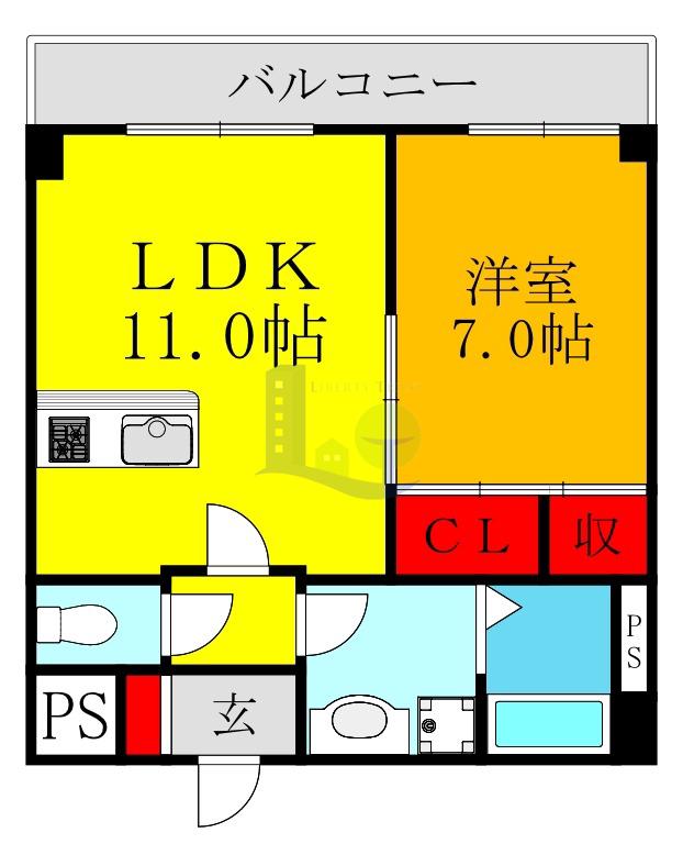 阪急京都線 上新庄駅 徒歩5分 5階建 築13年の間取り写真