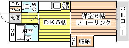 正雀グランドハイツ北の間取り