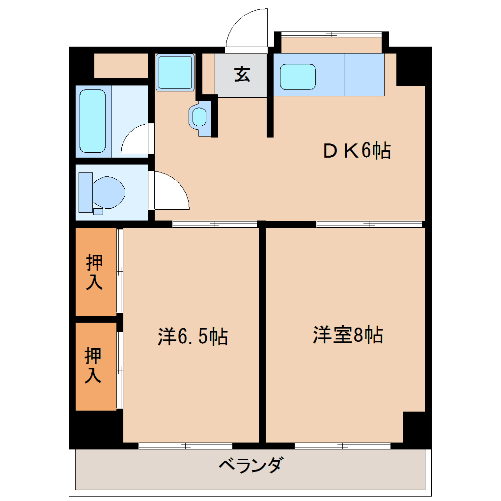 桐生市東のマンションの間取り