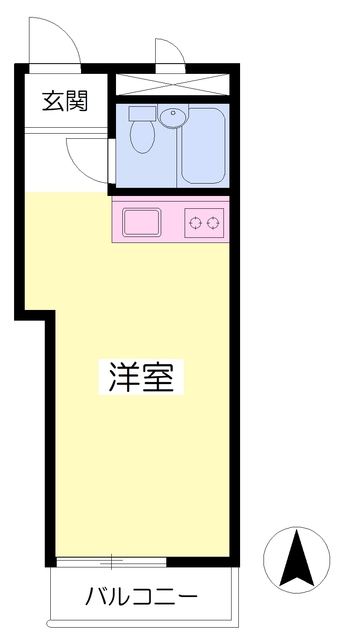 松山市小栗のマンションの間取り