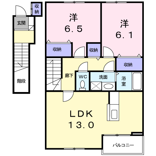 アーバン 縄手 Ｂの間取り