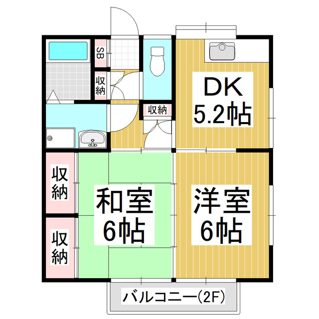 レジデンス飛鳥Ｂの間取り