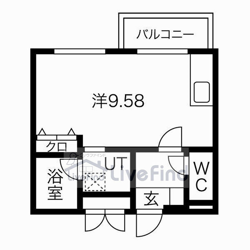 札幌市厚別区大谷地東のマンションの間取り