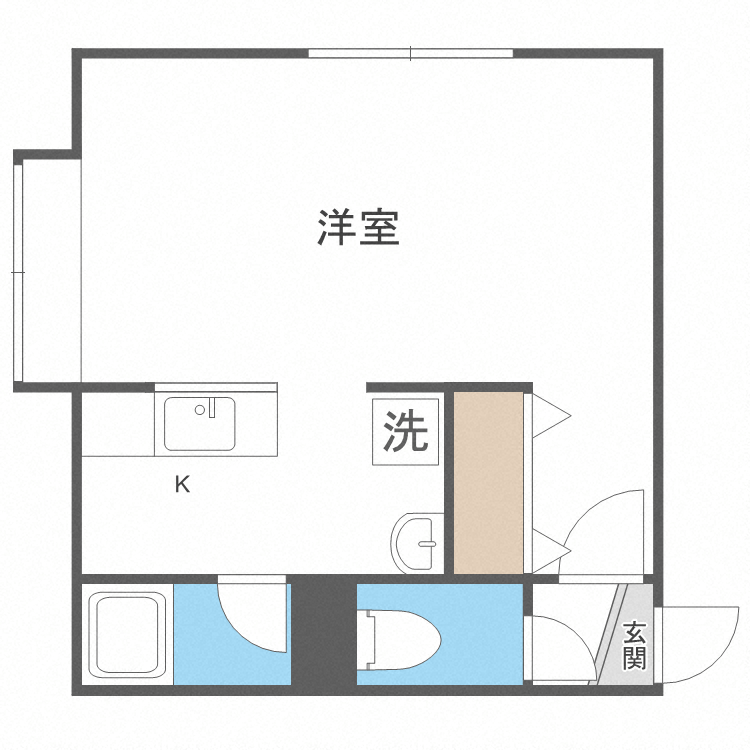 札幌市西区二十四軒四条のアパートの間取り