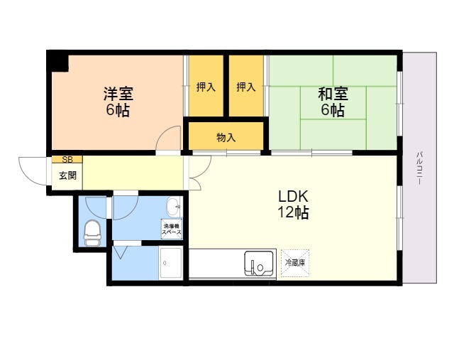 シャトレ南公園弐番館の間取り