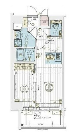 神戸市兵庫区大開通のマンションの間取り