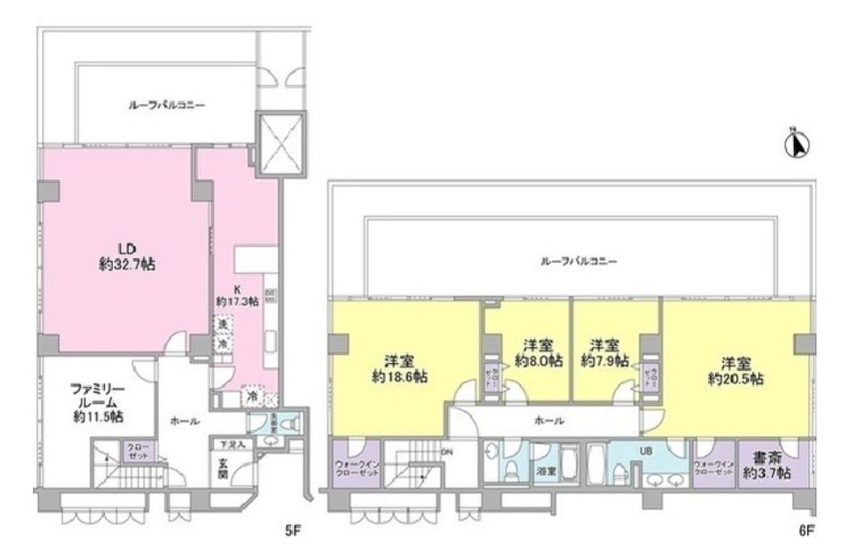 港区三田のマンションの間取り