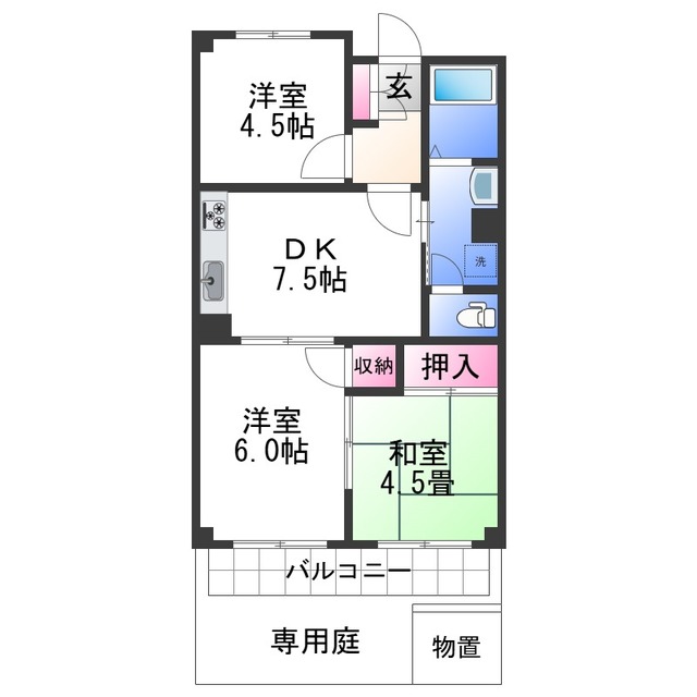 エスポワール紀ノ川の間取り