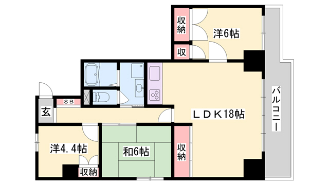 藤和しらさぎハイタウンA棟の間取り