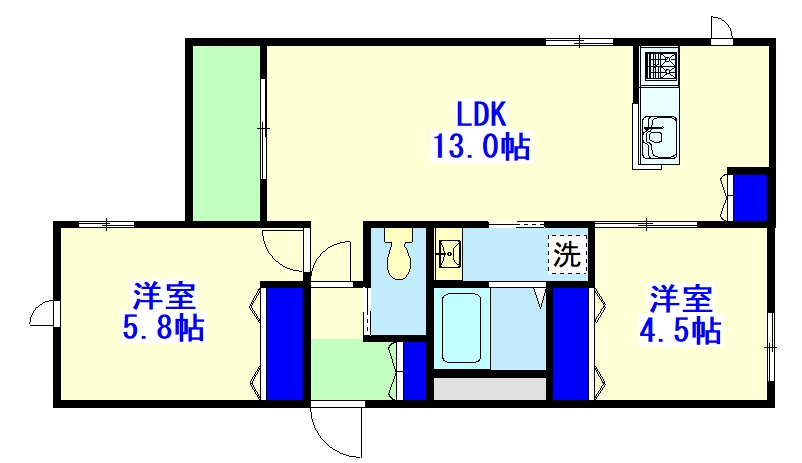 浦安市北栄のマンションの間取り