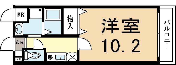 城陽市久世のマンションの間取り