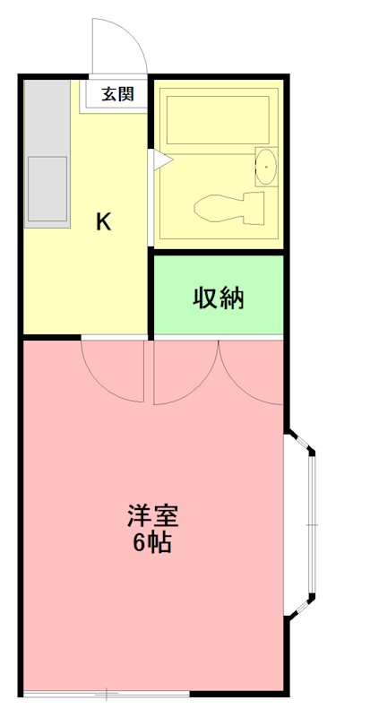 秦野市室町のアパートの間取り